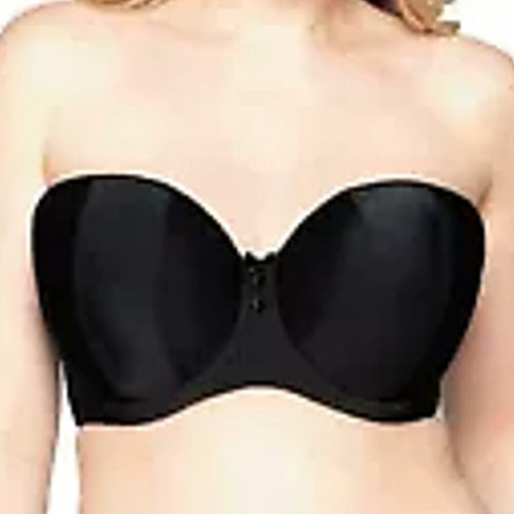Cacique Lightly Lined Multi-Way Strapless Bra Underwire Padded Black 42DD
